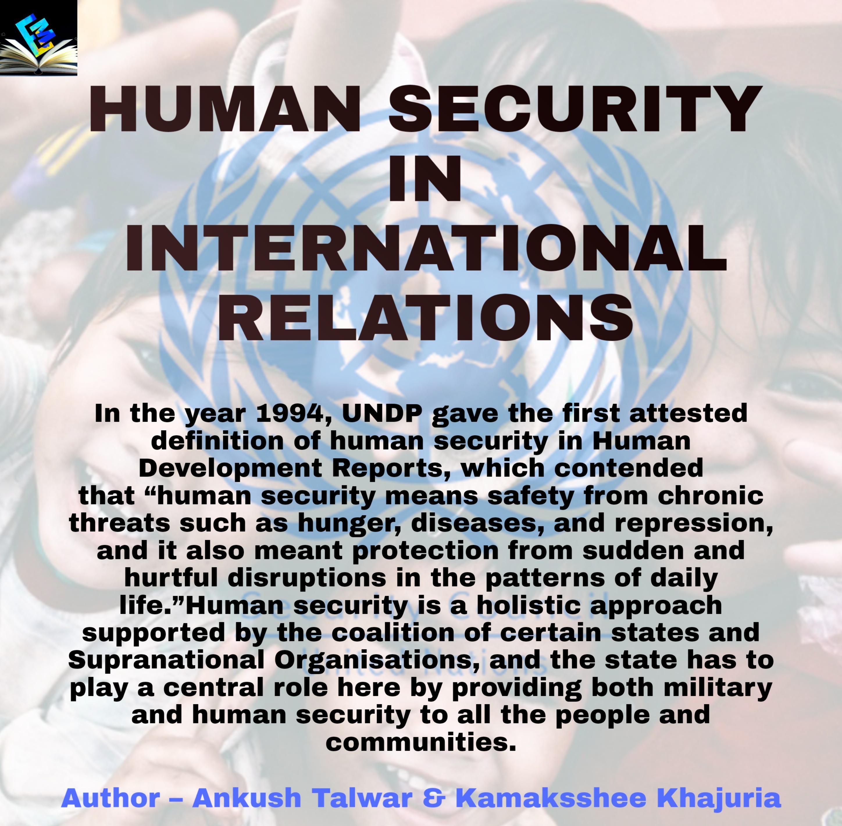 Human Security In International Relations EduMound