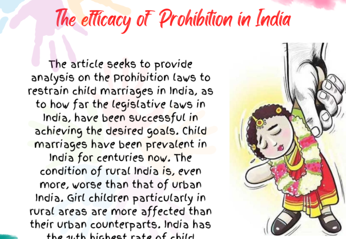 Child Marriages – Efficacy of Prohibition in India